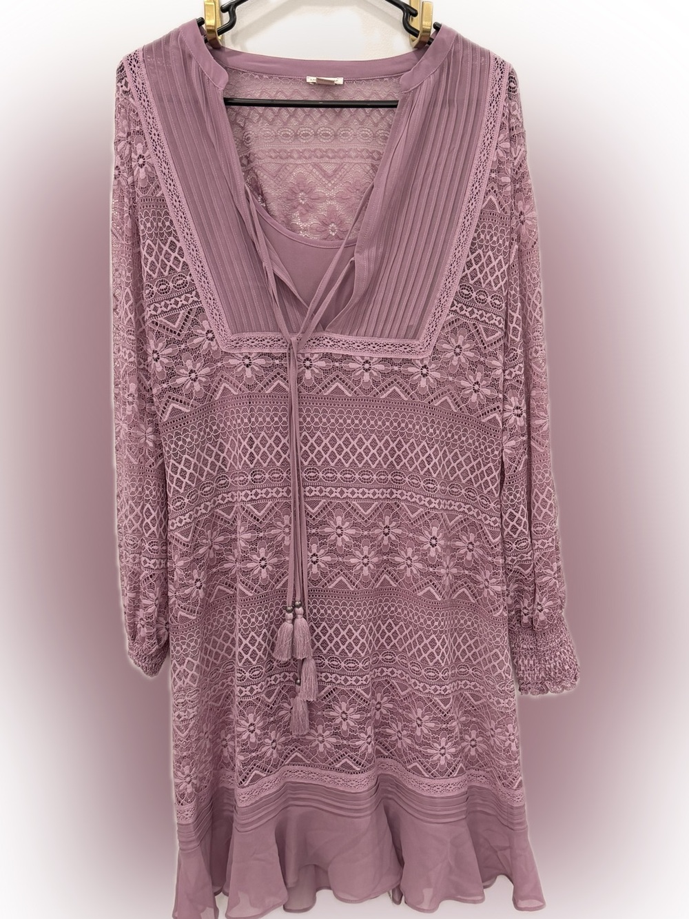 Sundance Maxine Lace-Trimmed Dress